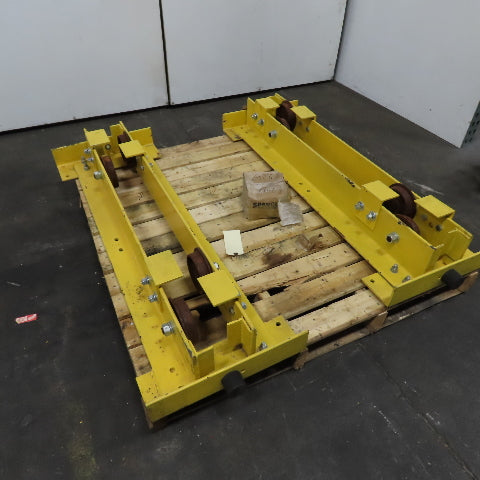 48" Manual Push/Pull Bridge Crane Runner End Trucks For 5" I-Beam Lot Of 2