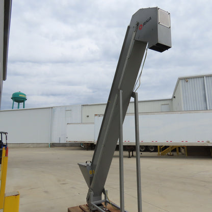 RNA STF 60-250 7"x132" Belt Feed Incline Conveyor Elevator 230/400V 59"Discharge
