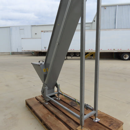 RNA STF 60-250 7"x132" Belt Feed Incline Conveyor Elevator 230/400V 59"Discharge