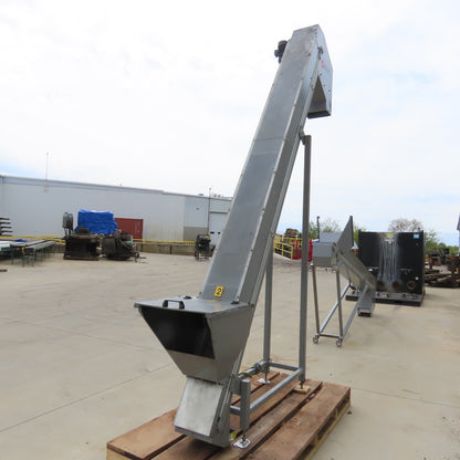 RNA STF 60-250 7"x132" Belt Feed Incline Conveyor Elevator 230/400V 59"Discharge