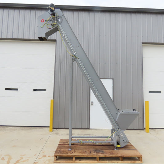 RNA STF 60-250 7"x132" Belt Feed Incline Conveyor Elevator 230/400V 59"Discharge