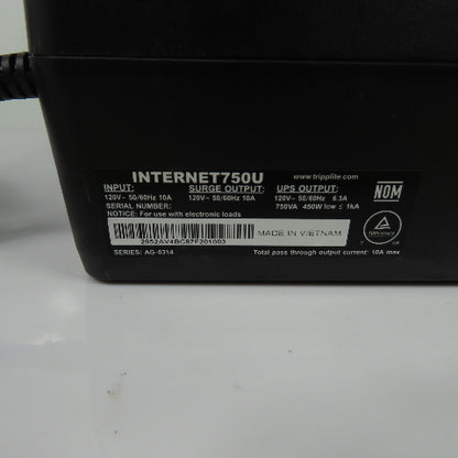 Tripp-Lite INTERNET750U 750VA 450W 12-Outlet Uninterruptible Power Supply 120V