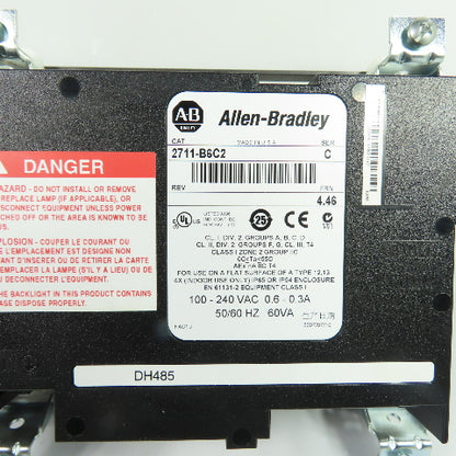 Allen-Bradley 2711-B6C2 PanelView 600 Operator Interface 100-240V Ser C FRN 4.46