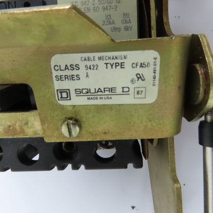 Square D FAL34080 80A Circuit Breaker 480V W/ Type CFA50 Handle Mechanism
