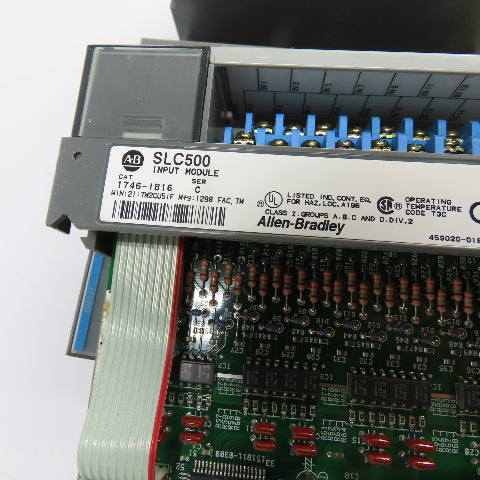 Allen-Bradley 1746-A10 SLC 500 10-Slot Rack W/ 1746-P2 Power Supply & (4) IB16