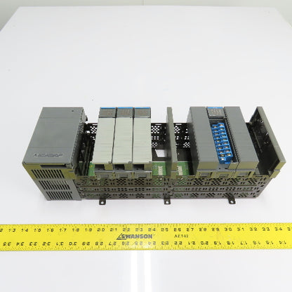 Allen-Bradley 1746-A10 SLC 500 10-Slot Rack W/ 1746-P2 Power Supply & (4) IB16