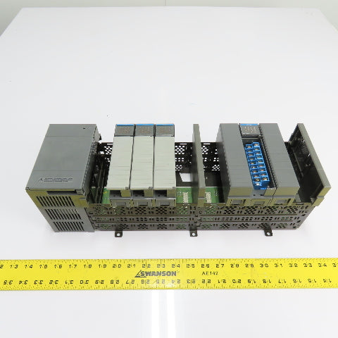 Allen-Bradley 1746-A10 SLC 500 10-Slot Rack W/ 1746-P2 Power Supply & (4) IB16