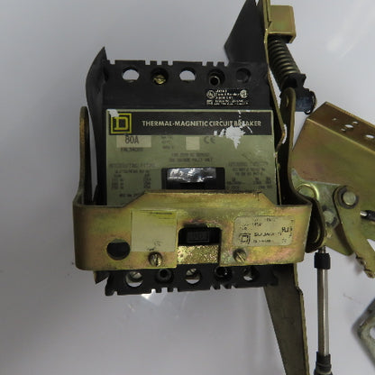 Square D FAL34080 80A Circuit Breaker 480V W/ Type CFA50 Handle Mechanism