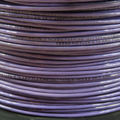 Cerro Vinylon-A 16 AWG TFFN MTW AWM Flexible Machine Tool Wire Purple 1030'