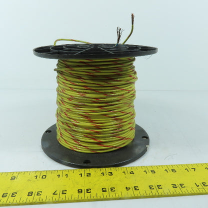 Omni M514ST-08 14 AWG 1C THHN THWN-2 Stranded Wire Yellow with Red Stripe 350'