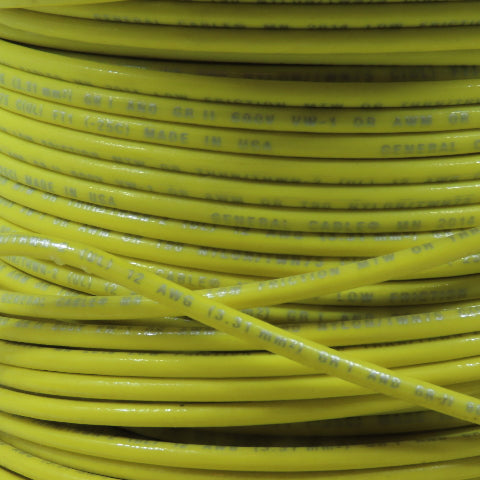 General Cable 12 AWG THHN THWN-2 Stranded Machine Tool Wire Yellow Spool