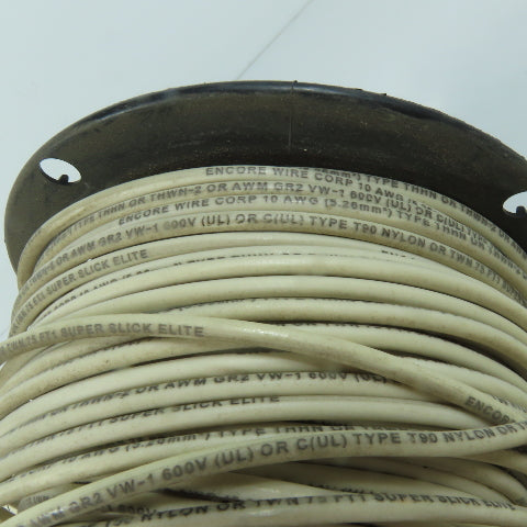 Encore 10 AWG THHN THWN-2 Solid Electrical Wire White 500'