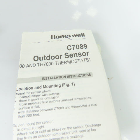 Honeywell C7089U1006 Outdoor Temperature Sensor for TH8000 Series Thermostats