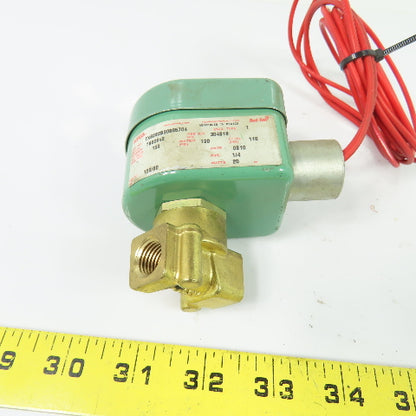 ASCO TX8262B20805704 Red-Hat Solenoid Valve 1/4" 120V 150 PSI Brass