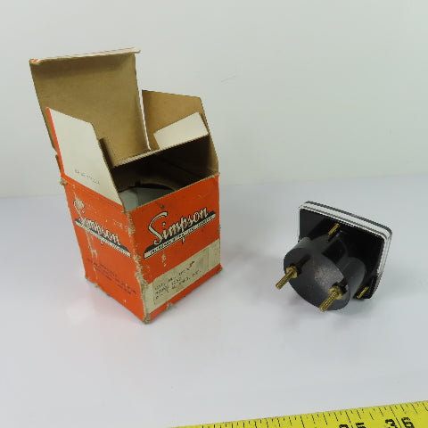 Simpson 18106 1252 0-5 AC Amperes Analog Panel Meter