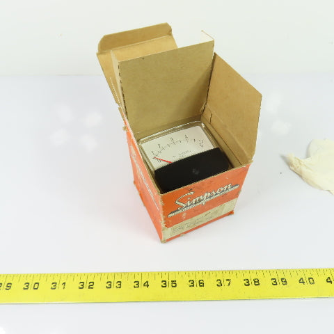 Simpson 18106 1252 0-5 AC Amperes Analog Panel Meter