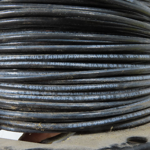 Cerro Vinylon-A 12 AWG THHN THWN-2 MTW Stranded Machine Tool Wire Black 350'