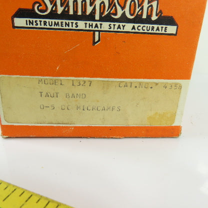 Simpson 4358 Model 1327 Taut Band DC Microamps NEW