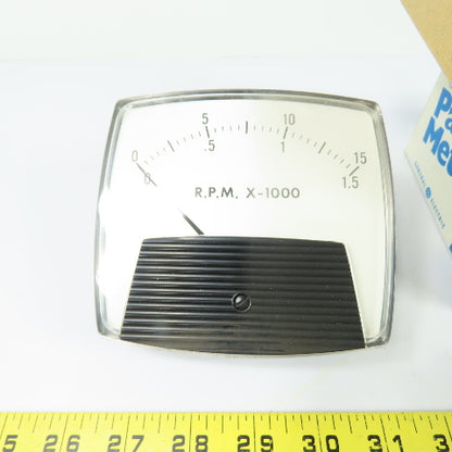 General Electric Analog Tachometer Panel Meter 100uADC 0-15/0-1.5 1500 RPM