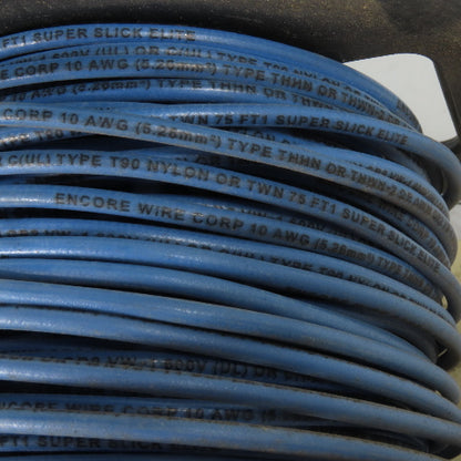Encore Wire Corp 10AWG THHN Blue Solid Copper Electrical Wire 600V 400'