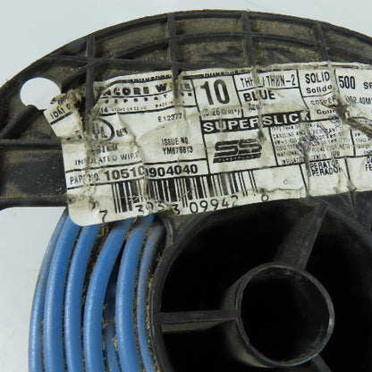 Encore Wire Corp 10AWG THHN Blue Solid Copper Electrical Wire 600V 300'