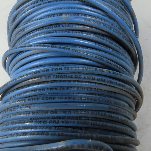 Encore Wire Corp 10AWG THHN Blue Solid Copper Electrical Wire 600V 300'