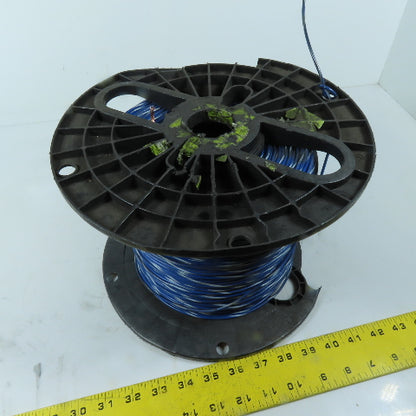 18AWG MTW AWM Blue White Stripe Stranded Copper Wire 600V 1050'