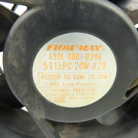 Flowmax 5915PC-20W-B20 A90L-0001-0396 Axial Cooling Fan 200VAC 50/60Hz 25/28W