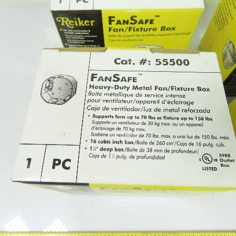 Pass & Seymour 55500 Heavy Duty Metal Fan Fixture Box New Lot Of 6