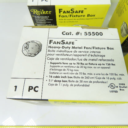 Pass & Seymour 55500 Heavy Duty Metal Fan Fixture Box New Lot Of 6