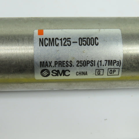 SMC NCMC125-0500C 1-1/4" Bore 5" Stroke Pneumatic Air Cylinder 250 PSI