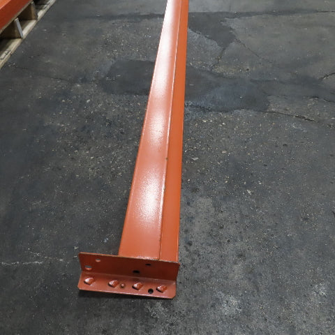 108" x 5" x 1-5/8" 50E Shaved Pin Pallet Racking Beam Shelf 6,150lb