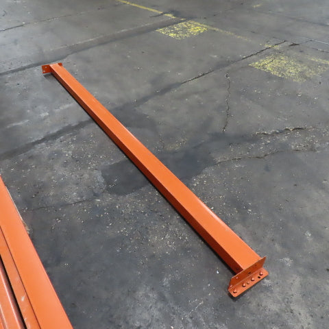 108" x 5" x 1-5/8" 50E Shaved Pin Pallet Racking Beam Shelf 6,150lb