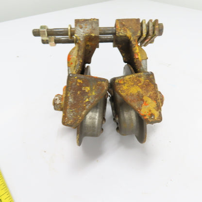 CM Manual Adjustable I-Beam Trolley W/ Dual Flanged Wheels 2" To 3" Beam