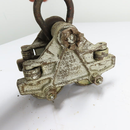 Anchor Conveyor No. 44 Manual Push/Pull Beam Hoist Trolley 1000lb Capacity