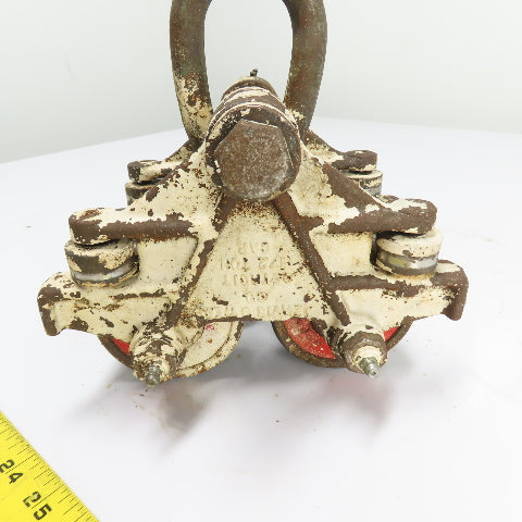 Jervis B Webb Overhead Manual Trolley 1/2 Ton Capacity 2-1/2" To 3-1/2"