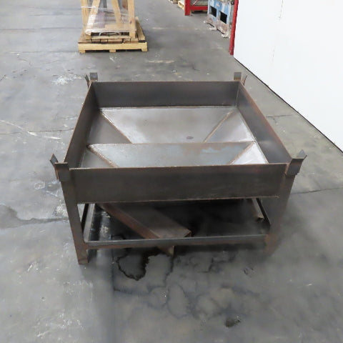 Stackable Custom Steel Bulk Dry Material Mobil Hopper W/ Manual Dump Gate