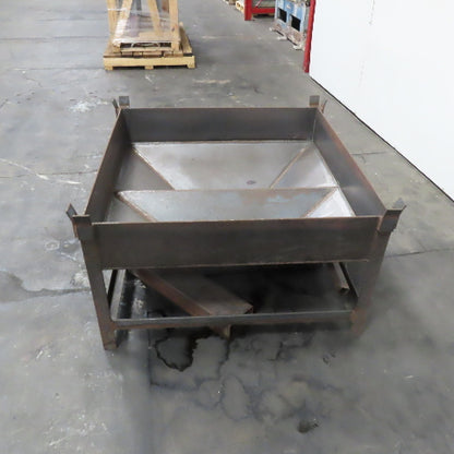 Stackable Custom Steel Bulk Dry Material Mobil Hopper W/ Manual Dump Gate