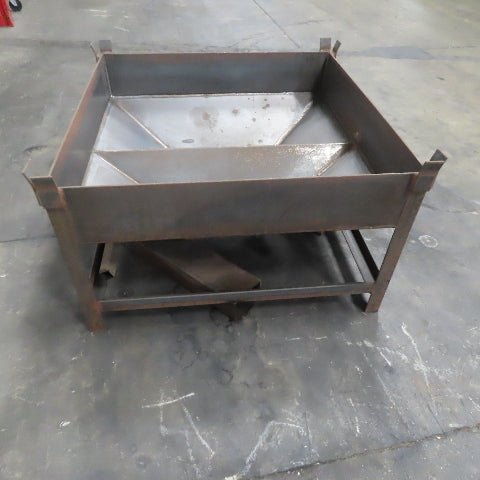 Stackable Custom Steel Bulk Dry Material Mobil Hopper W/ Manual Dump Gate