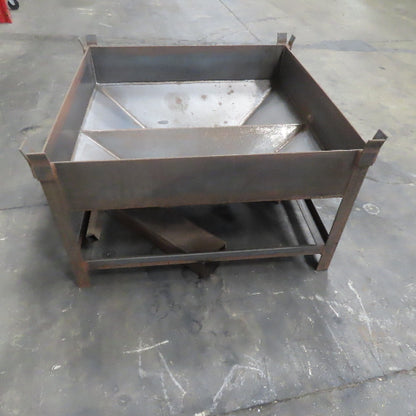 Stackable Custom Steel Bulk Dry Material Mobil Hopper W/ Manual Dump Gate