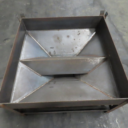 Stackable Custom Steel Bulk Dry Material Mobil Hopper W/ Manual Dump Gate