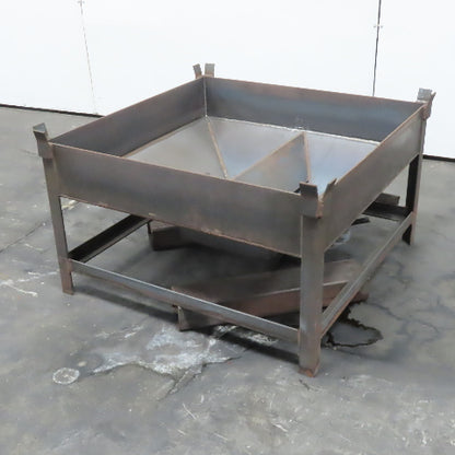 Stackable Custom Steel Bulk Dry Material Mobil Hopper W/ Manual Dump Gate