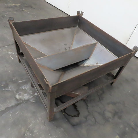 Stackable Custom Steel Bulk Dry Material Mobil Hopper W/ Manual Dump Gate