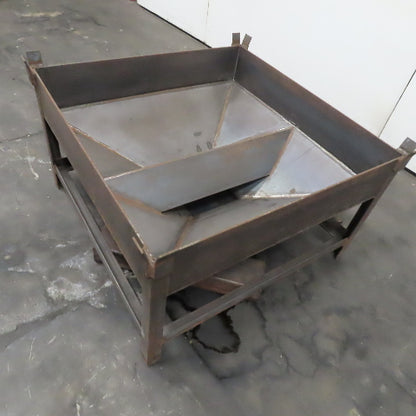 Stackable Custom Steel Bulk Dry Material Mobil Hopper W/ Manual Dump Gate