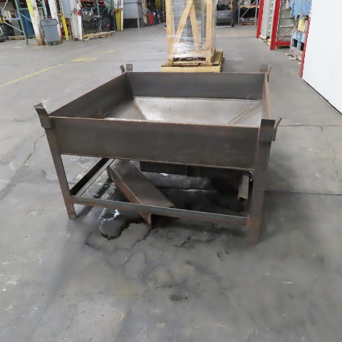 Stackable Custom Steel Bulk Dry Material Mobil Hopper W/ Manual Dump Gate