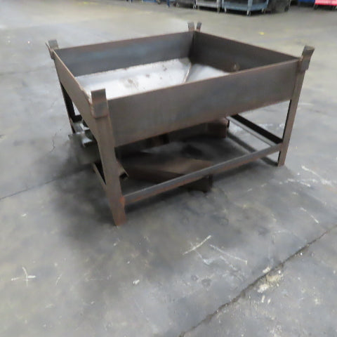 Stackable Custom Steel Bulk Dry Material Mobil Hopper W/ Manual Dump Gate
