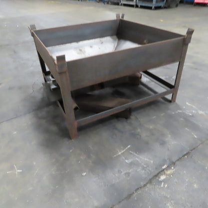 Stackable Custom Steel Bulk Dry Material Mobil Hopper W/ Manual Dump Gate