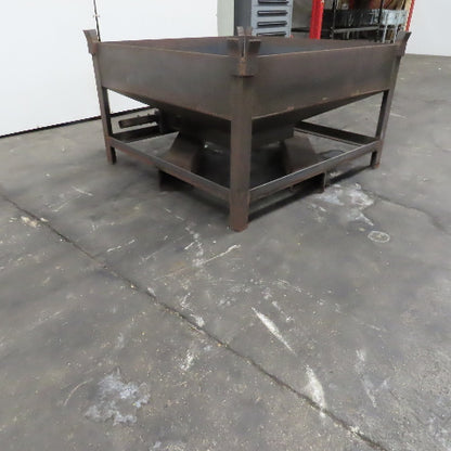 Stackable Custom Steel Bulk Dry Material Mobil Hopper W/ Manual Dump Gate