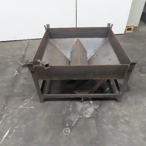 Stackable Custom Steel Bulk Dry Material Mobil Hopper W/ Manual Dump Gate