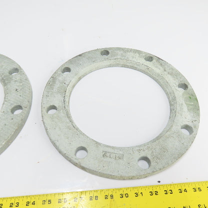 ASTM A536 8-7/8" Bore Cast Iron Ductile Iron Backup Flanges 13-3/8" OD Lot Of 2